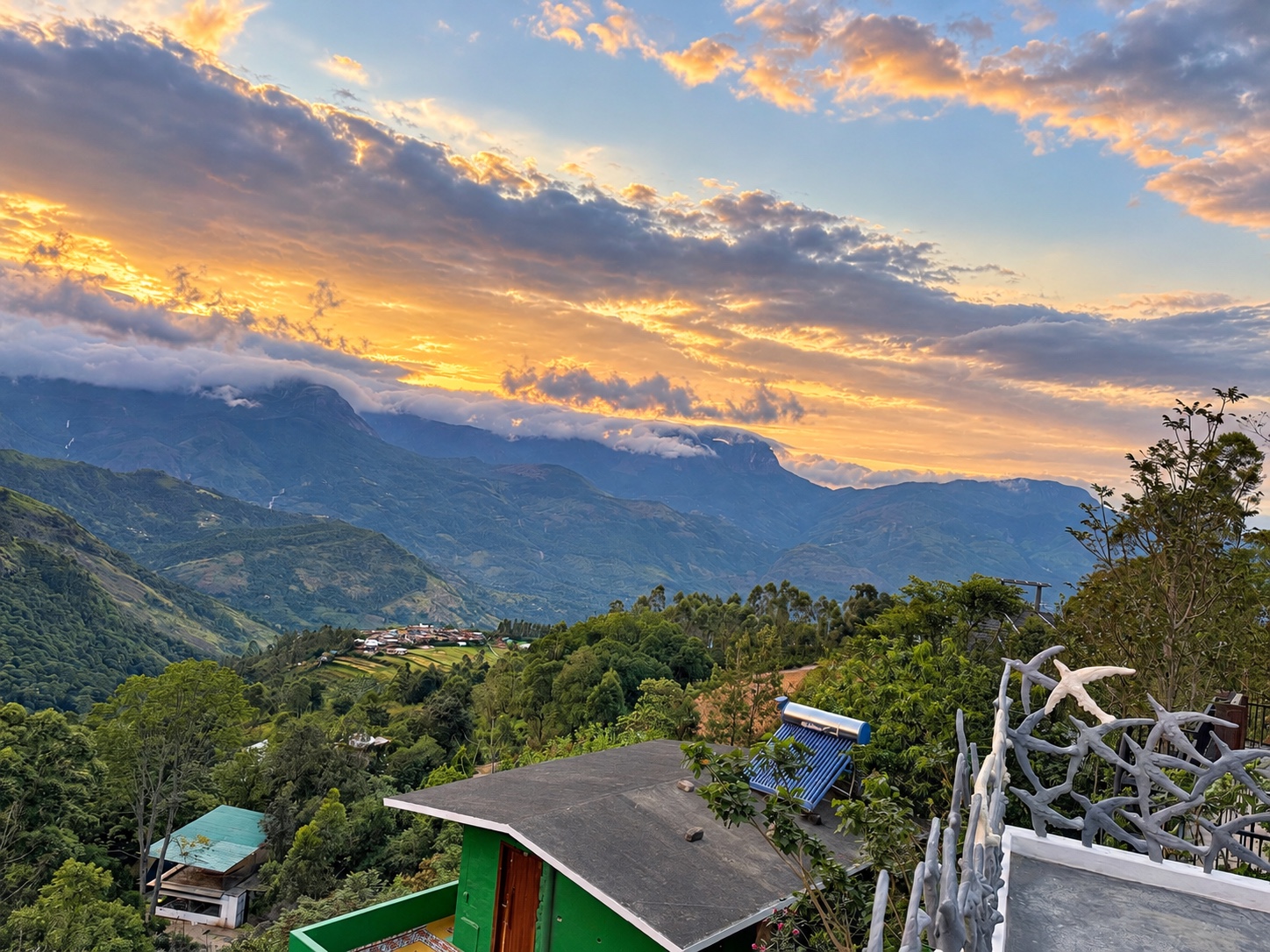 Sunset mountain view in Kanthalloor